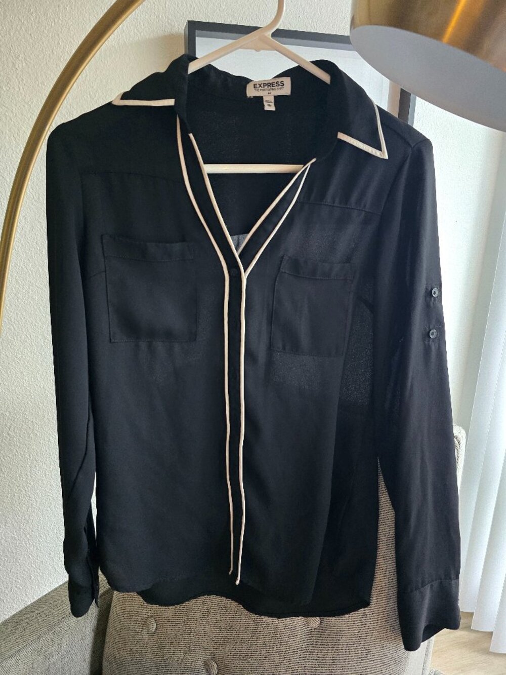 Express Portofino Shirt Black XS